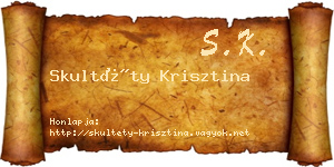 Skultéty Krisztina névjegykártya